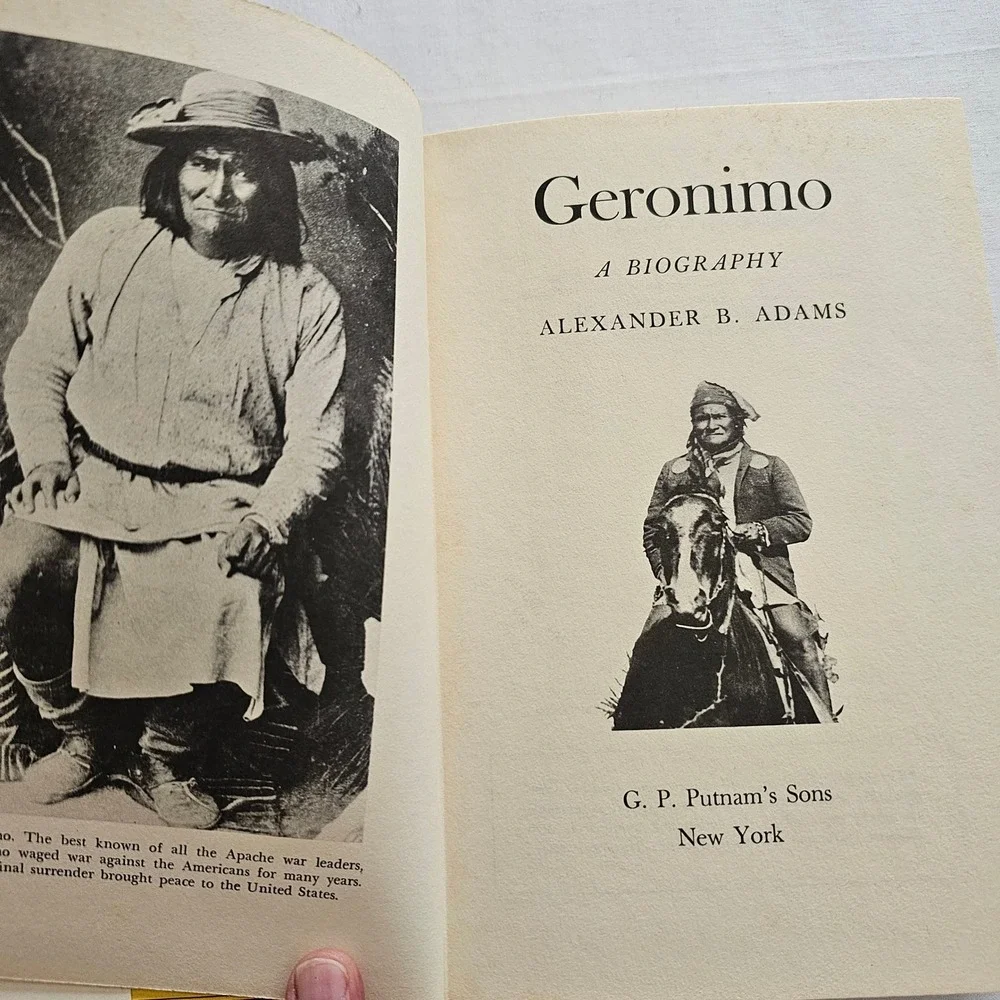 Geronimo A Biography Alexander B Adams 1971 Hardcover Dust Jacket Apache History